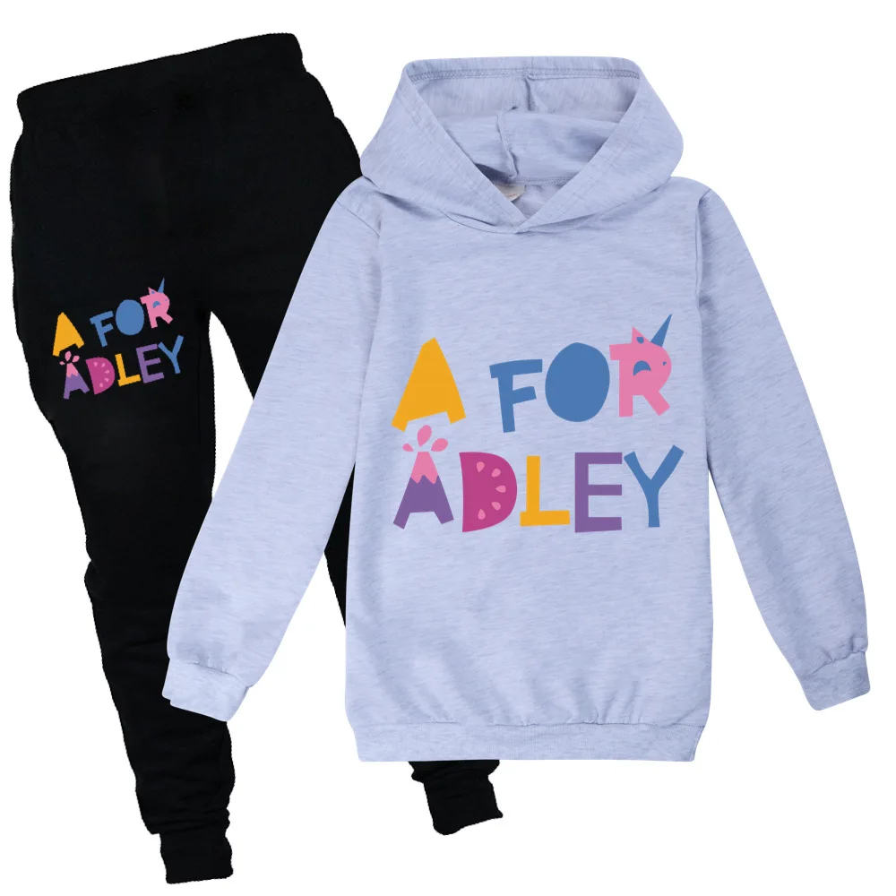 A for Adley Clothing Sets Children Birthday suit Boys Tracksuits Kids Sport Suits Hoodies Top +Pants 2pcs Set
