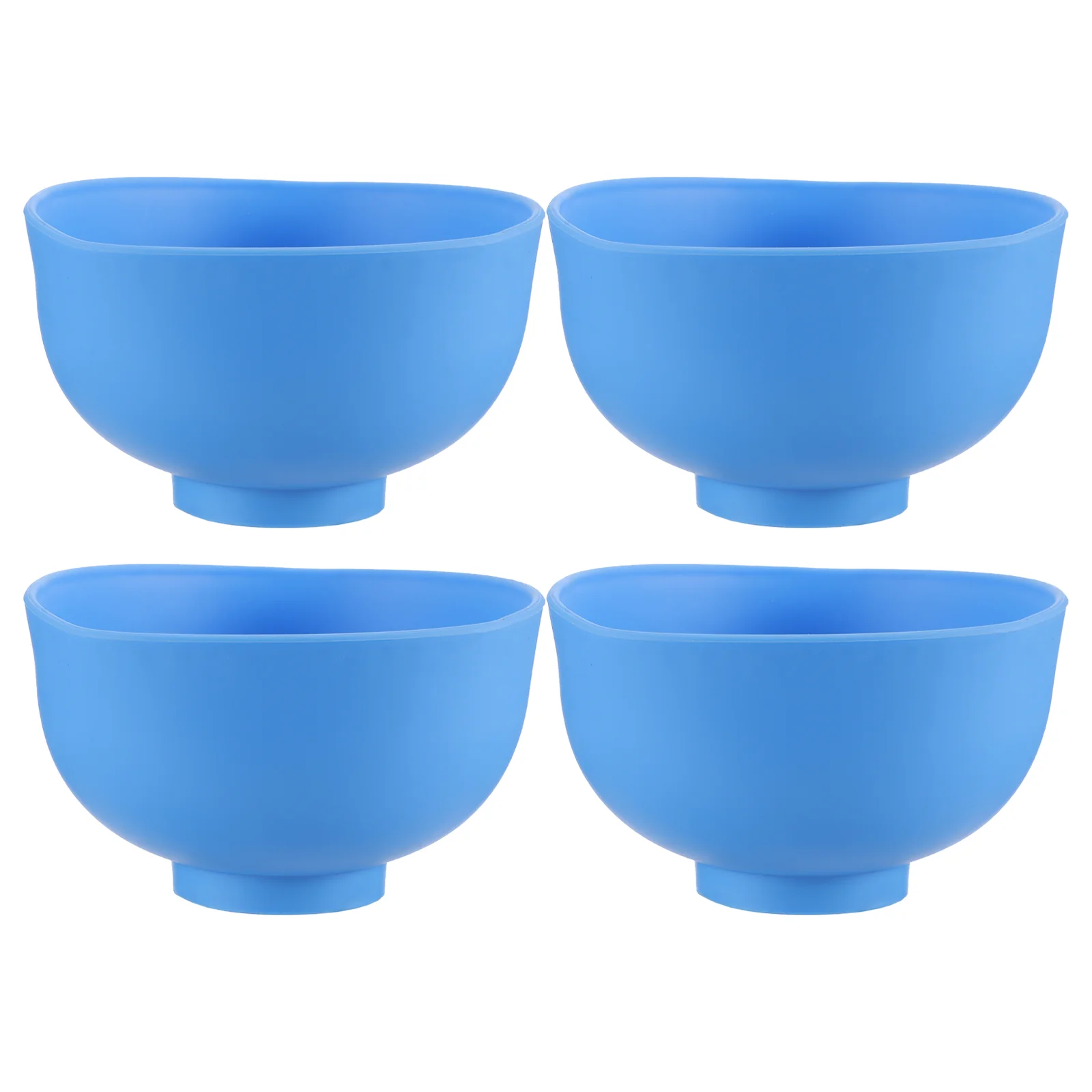 

4pcs Flexible Rubber Mixing Bowl Silicone Bowls for Skincare Products Alginate and Plaster Materials