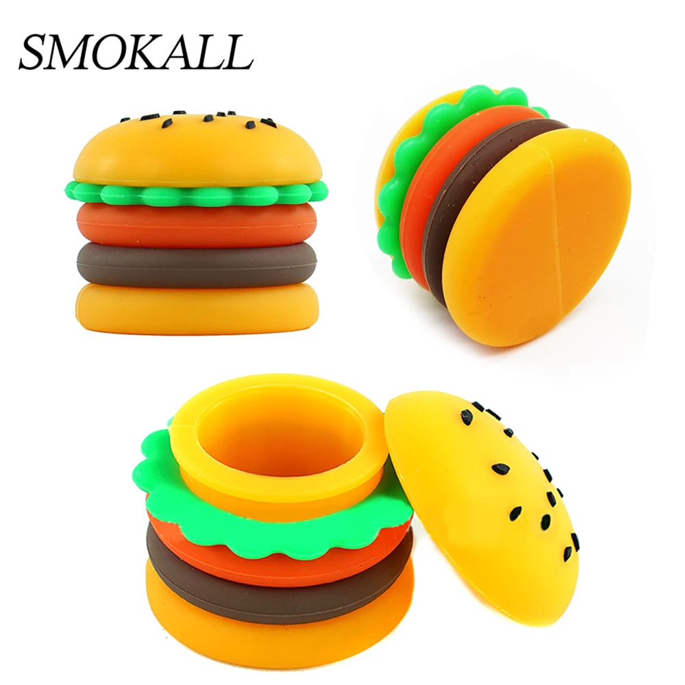 1 шт. силиконовая банка 5 мл контейнер в форме гамбургера коробка для хранения