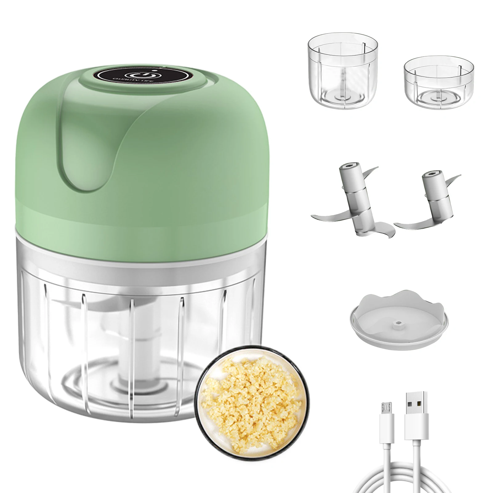 

Electric Chopper Miniser Garlic Crusher Meat Grinder Chopper USB Charging Ginger Chili Vegetable Masher Machine Kitchen Tool