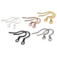 50pcs stainless steel hypoallergenic diy earrings making materials findings earrings clasps hooks earwire for diy jewelry making