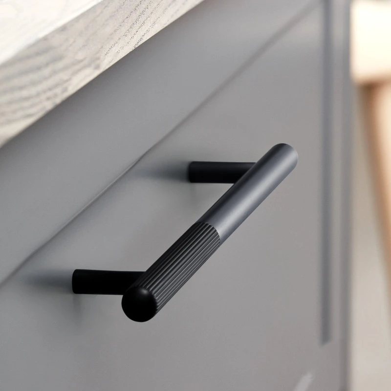 

Wardrobe Door Cabinet Drawer Knobs and Handle Modern Simple High-end Light Luxury Solid Long Pulls