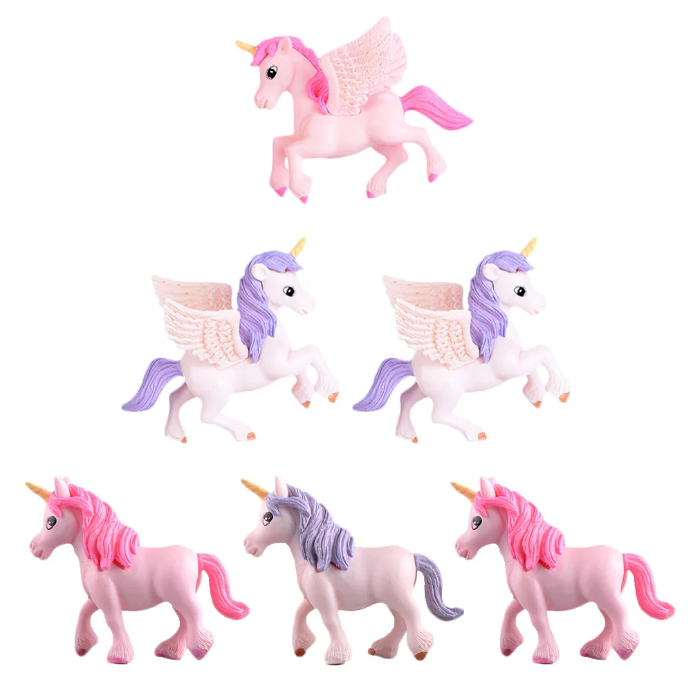 

6Pcs Mini Plastic Figurines Garden Ornaments DIY Landscape Decorations