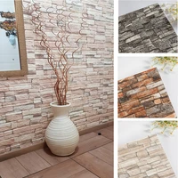 10pcs 3d imitation brick wall stickers diy self adhesive removable waterproof wallpaper dinner living room decor art decals