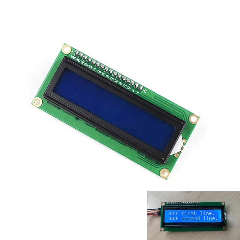 

5V Синий ЖК-дисплей 1602 1602A I2C модуль дисплея для электронного проекта