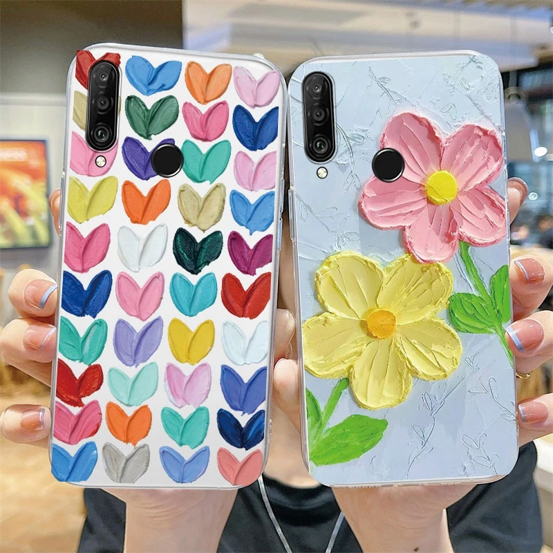 Butterfly Love Marble Flower Phone Cases For Huawei P20 P30 P40 Lite E Y6 Y7 Y9 2019 P Smart 2021 Honor 9C 9X 10 Cover