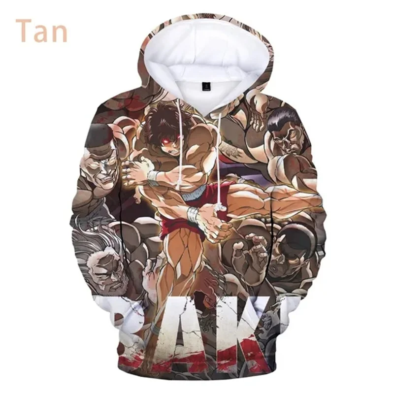 

Fighting Anime Baki 3D Printed Hoodie Men Fashion Sweatshirt Baki Hanma Yujiro Hanma Outwear Handsome Hip Hop Pullover Coats