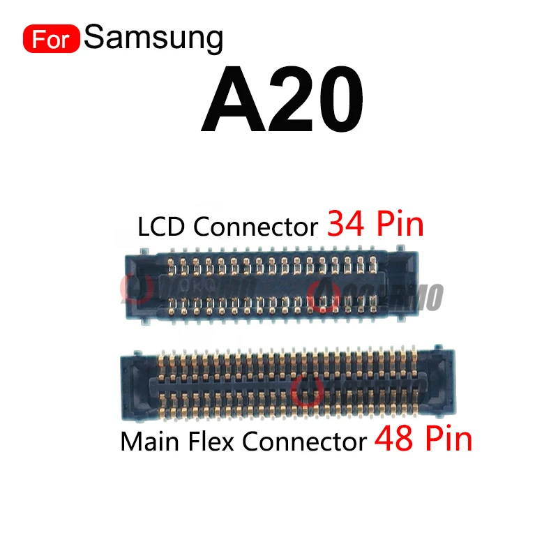 2 шт./лот для Samsung Galaxy A20 A205F LCD FPC Plug 34 Pin /48Pin Материнская плата USB зарядное устройство