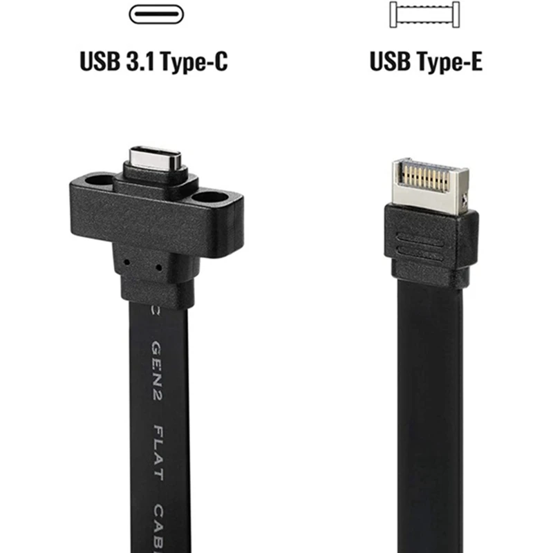 Фото 2 шт. Удлинительный кабель USB 3,1 с передней панелью типа E на Тип C, внутренний кабель адаптера Gen 2 (10 Гбит/с) с 2 винтами (50 см) №5