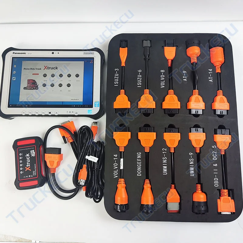 

Multi-Brands Xtruck Y009 HDD Universal Diagnostic Kit with FZ-G1Tablet PK HT-8A Instrument Test for Heavy Duty Truck Excavator
