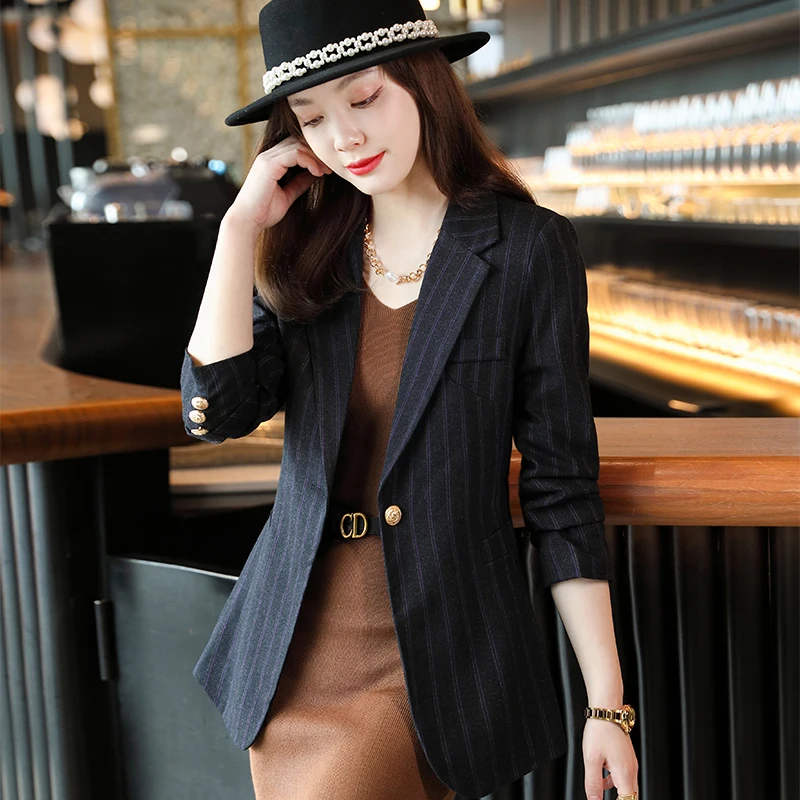 Korean autumn sports jacket women's oversized clothing Plaid sports jacket office women's jacket spring oversized clothing