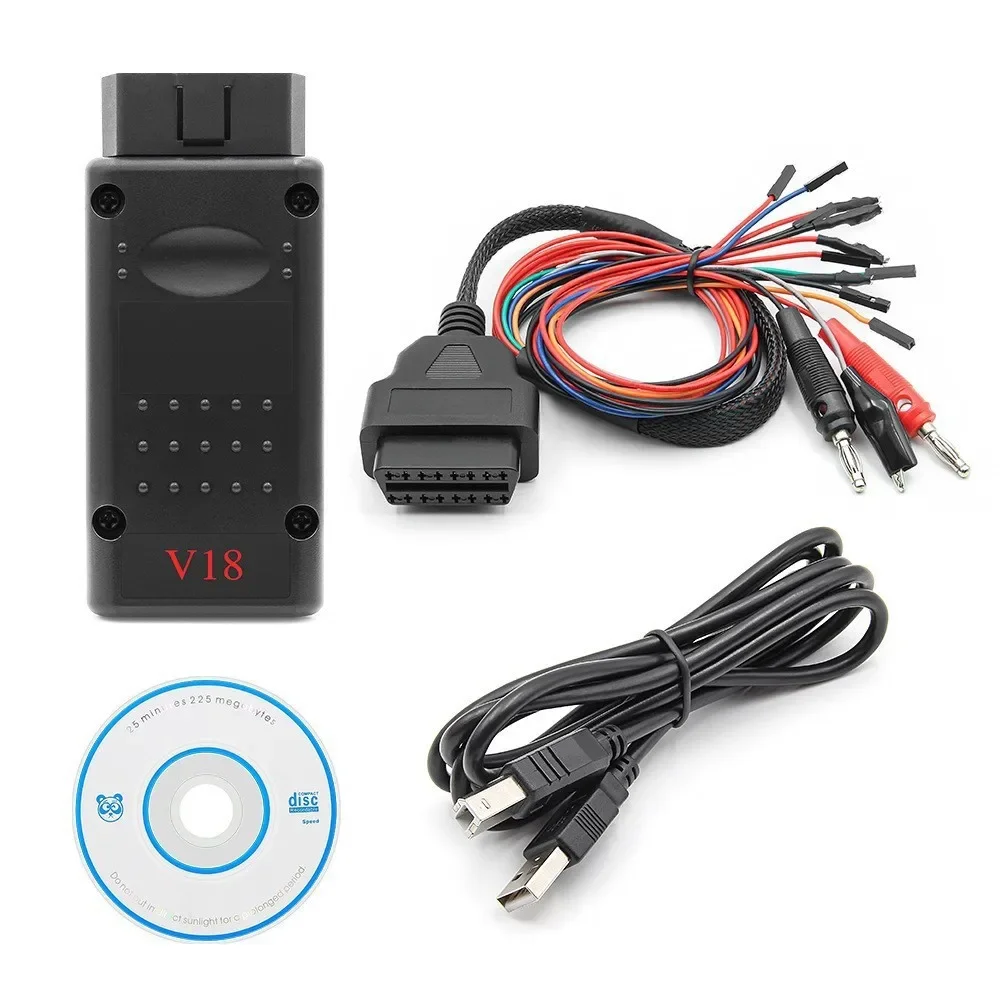 Фото Интерфейс настройки чипа MPPS V18 ECU Auto OBD 2 OBD2 для EDC15 EDC16 EDC17 Многоязычная мигалка CAN ECU, съемный кабель №2