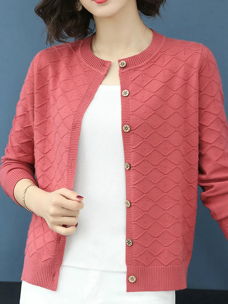 Новинка Весна 2020 Женский вязаный кардиган свитер повседневное однобортное