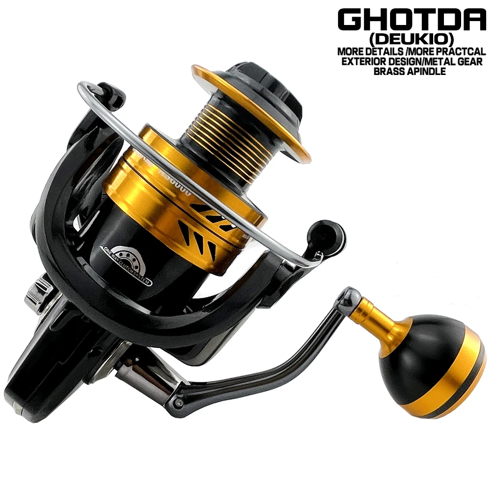 

Spinning reels 10KG Max Drag Carrete de pesca 5.0:1/4.7:1 Metal Wire Cup Fishing Reel Saltwater Reel for Fishing
