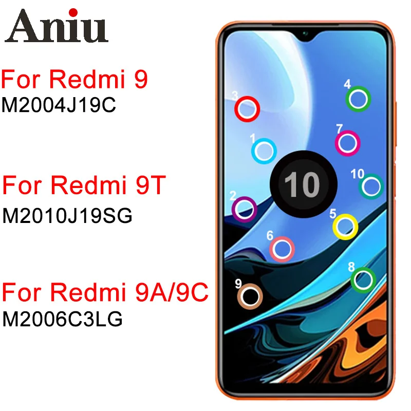 

Original Redmi 9 Display For Xiaomi Redmi 9T 9A 9C LCD Display With Frame 6.53" Screen Touch Panel Digitizer Parts Assembly