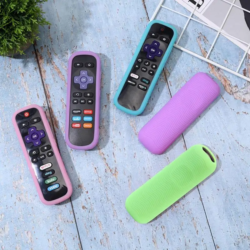 Силиконовый ударопрочный чехол для пульта дистанционного управления TCL Rokus TV диагональю 3600R