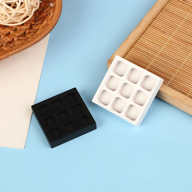 

Dollhouse Nine Grids 4*4cm Tray Mini Dinner Plate Dollhouse Miniture Kitchen Accessories Jiugongge Hotpot Refrigerator Magnet