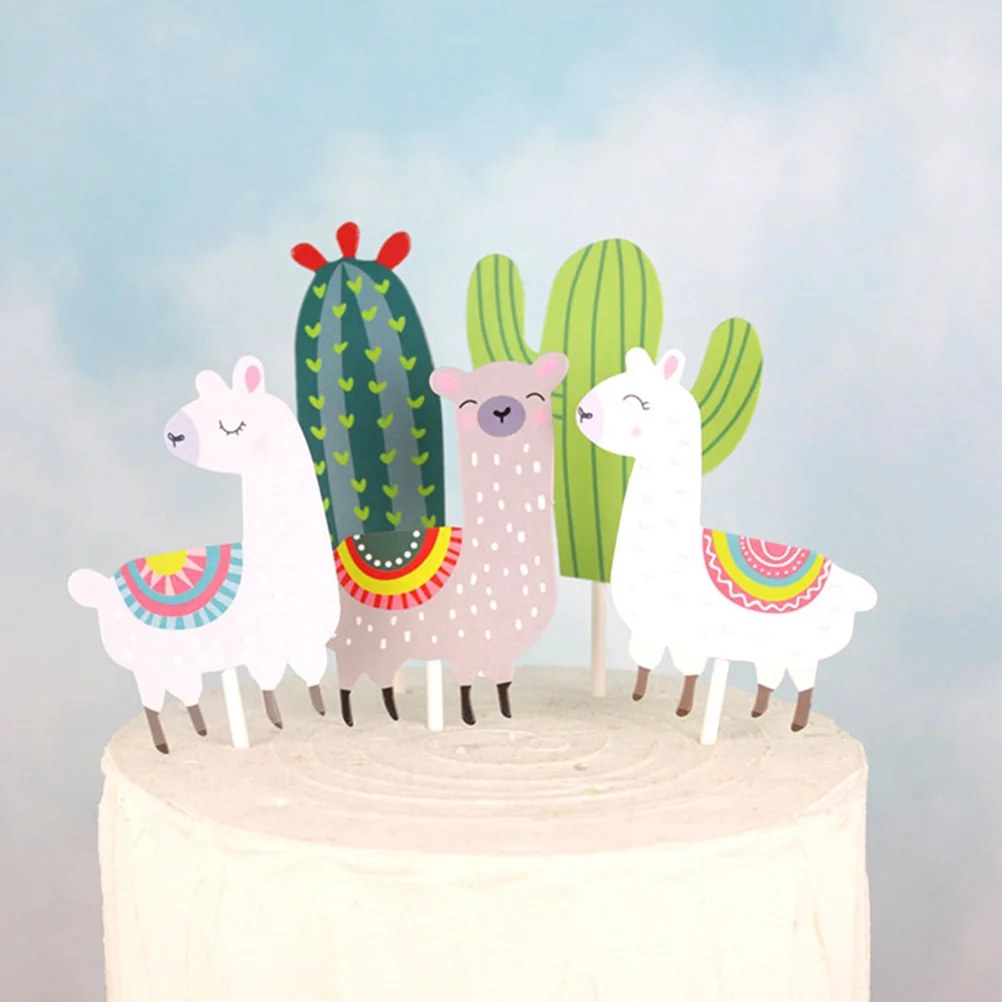 

20PCS Paper Creative Alpaca Premium Fruit Picks Table Supplies for Dessert