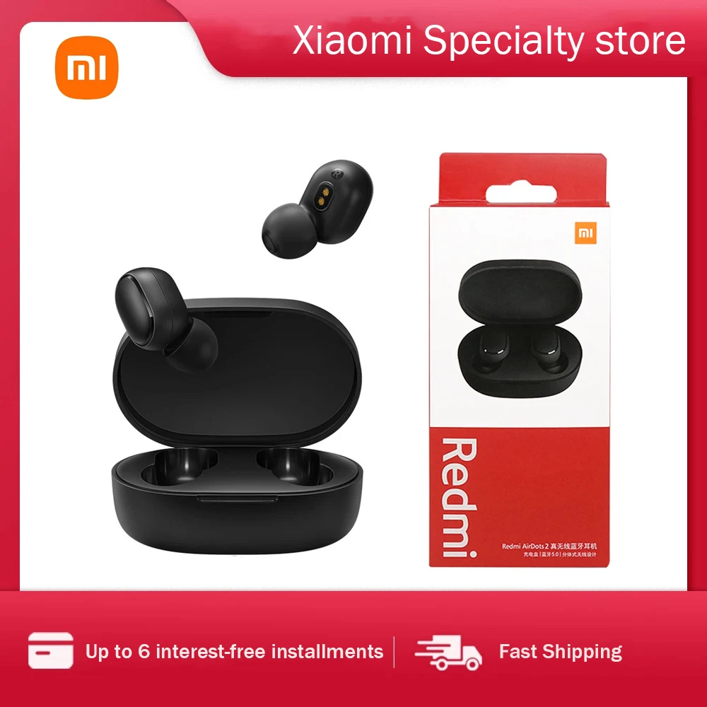 

Оригинальные наушники Xiaomi Redmi Airdots 2, Bluetooth наушники, беспроводные наушники, наушники Bluetooth Mi, беспроводные наушники, гарнитура