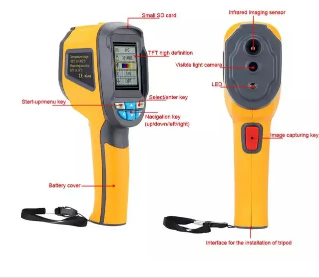 

Factory Price Handheld Imaging infrared thermal imager camera (HT-02) thermal camera infrared thermal imaging