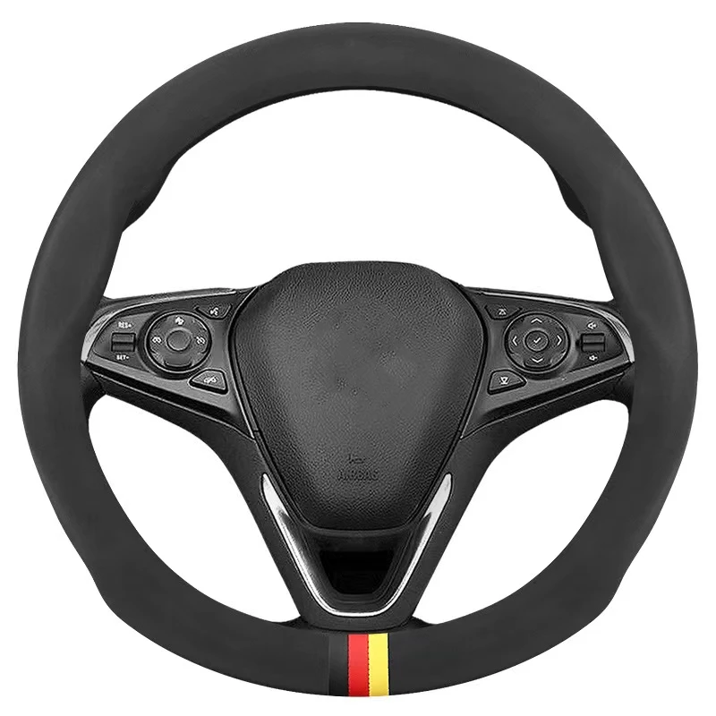 

Alcantara Black Car Steering Wheel Cover For Buick Envision Verano 2005-2015 Car Special Steering Covers