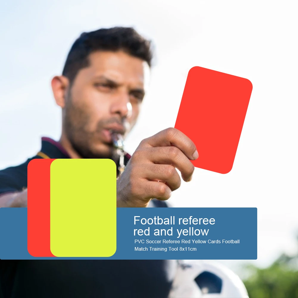 

Professional Football Red And Yellow Cards Record Soccer Games Referee Tool Equipment For Soccer Match Accessory 8x11cm
