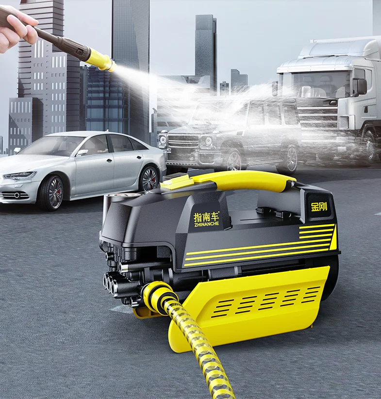 

Ultra high pressure car washing machine household 220V car brushing water pump grab high-power artifact portable water gun clea