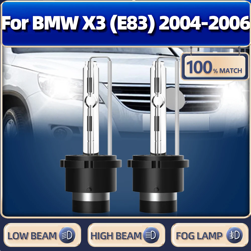 

35W HID Xenon Headlight Bulbs 12V 6000K White Auto Xenon Headlamps 20000LM Canbus Car Light For BMW X3 (E83) 2004 2005 2006