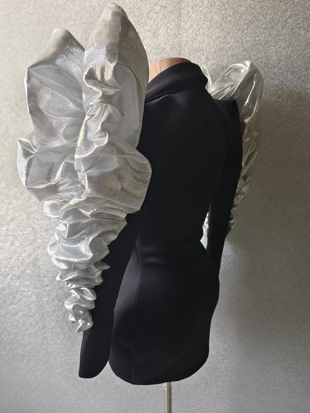 Черная куртка со стразами наряд с блестками сексуальная певица танцовщица