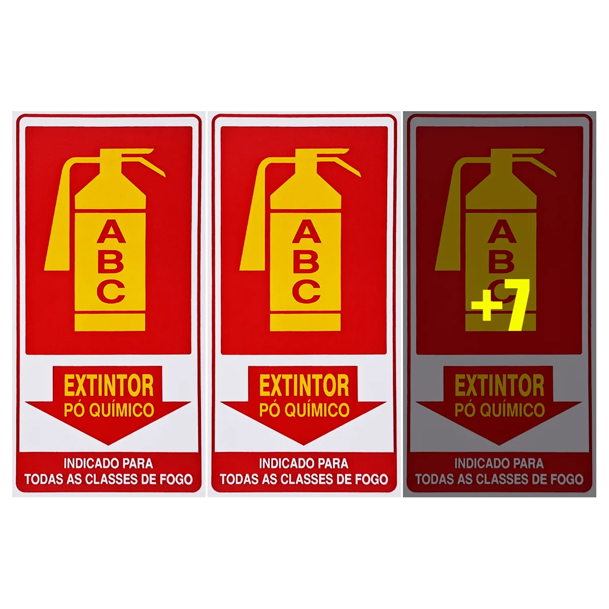 

Combo 10 Signs ABC Fire Extinguisher Chemical Powder 15x30 Access-X-705 F9e