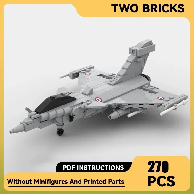 Военная модель Moc строительные кирпичи масштаб 1:72 Rafale C истребитель