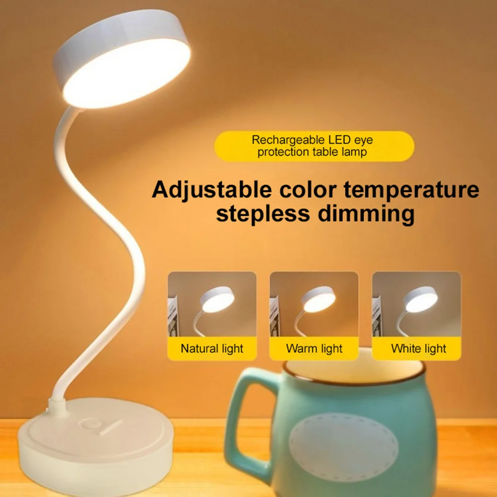 

Rechargeable Bedside Desk Lamp Wireless Eye Adjustable Portable Lamp Lamp Bedroom Light Protection Reading Night