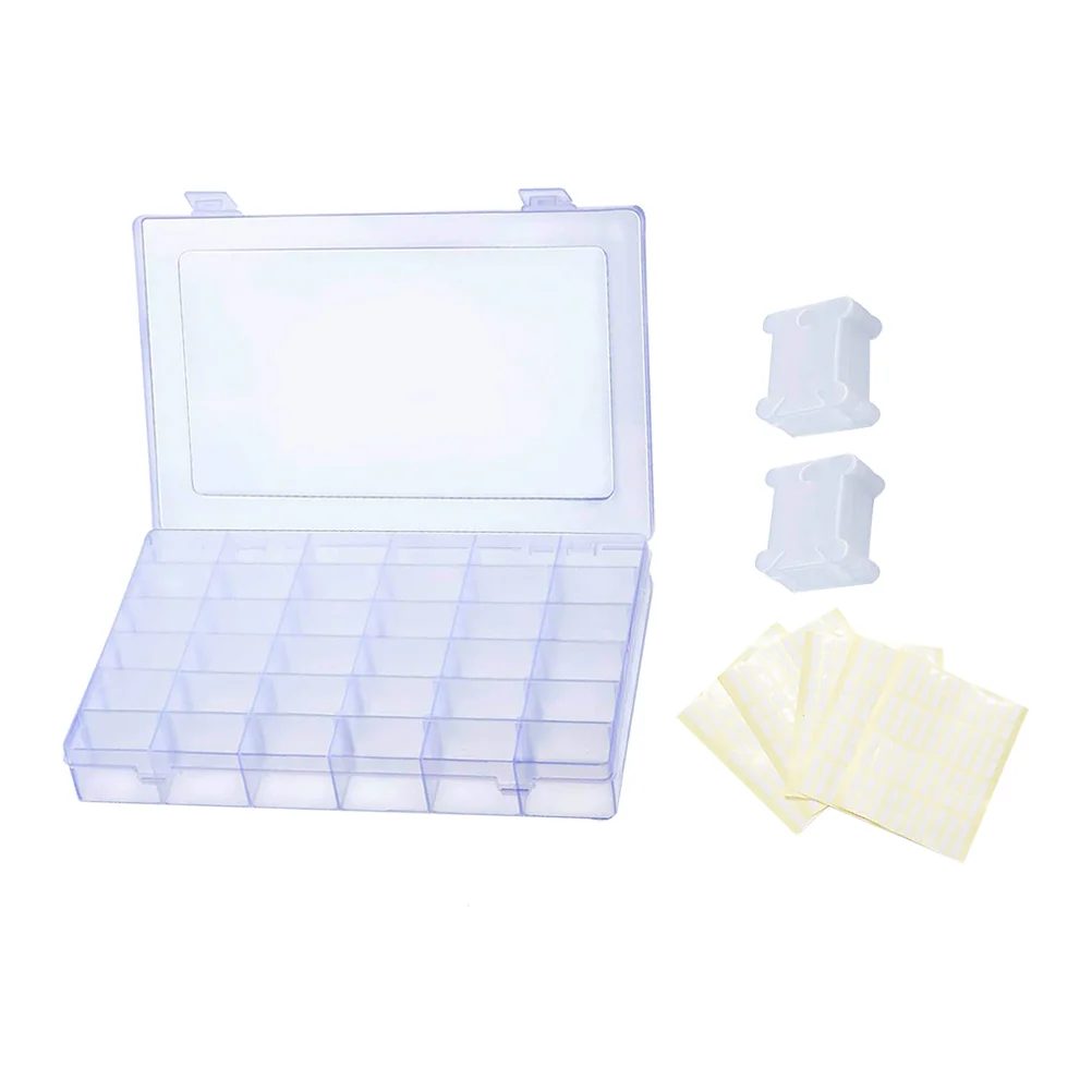 

Containers Beads Cross Organizer Box Tools Floss Finder Box 36 Compartment Floss Case Plastic Floss Bobbins