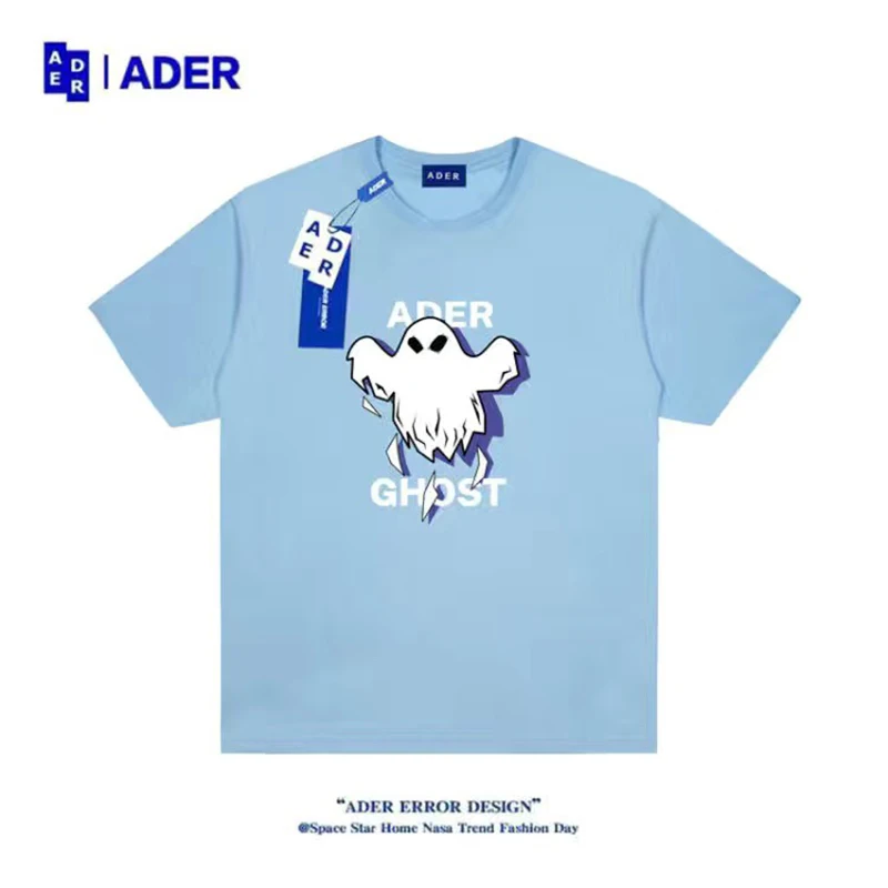 

Asian Size Summer ADER ERROR Casual Womens Short Sleeve T-Shirt 200g Cotton High Quality Adererror Simple Letter Mens T-Shirt