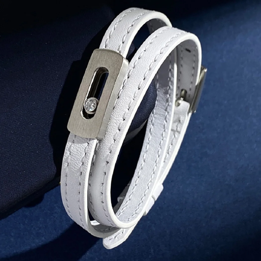 

Модные Простые аксессуары из нержавеющей стали, браслеты и ожерелья унисекс, ювелирные изделия двойного назначения из искусственной кожи, модные украшения