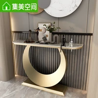 luxurious rock slab minimalist porch table modern simplicity custom made art of narrow end view cabinet against the wall