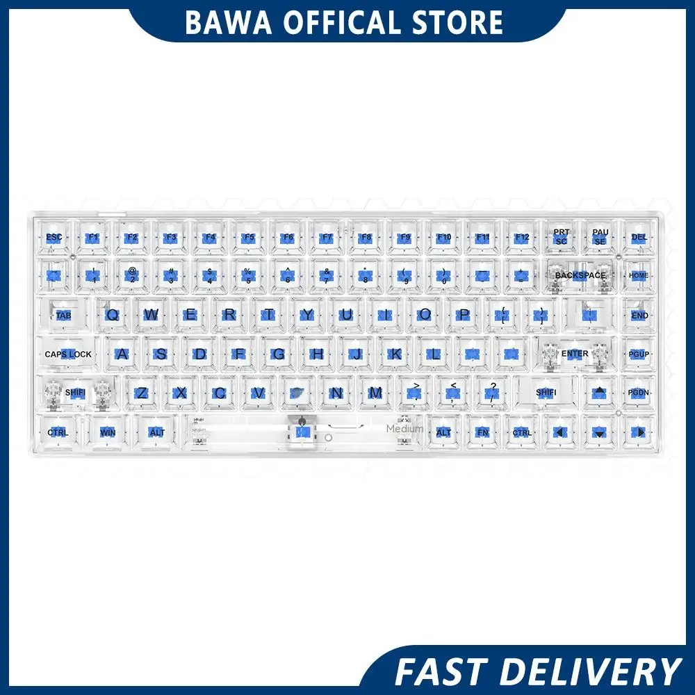 

Leaven K840 Keyboard Transparent Mechanical Hot Swap Keyboards Customization Backlight E-Sports Wired Office Gaming Gift For Man