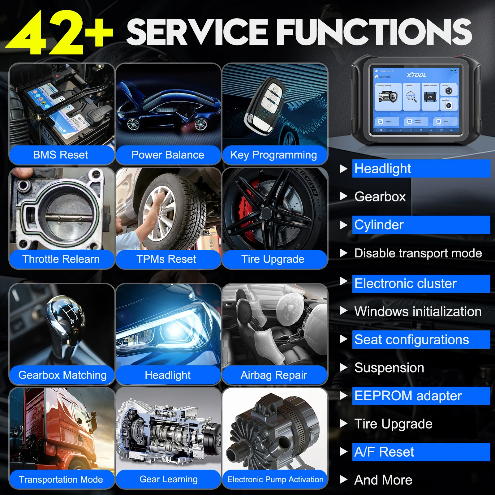 XTOOL X100 MAX Профессиональный инструмент для программирования ключей Все системы