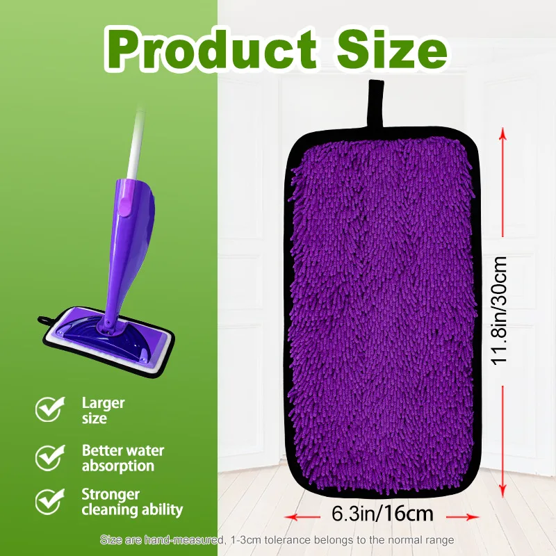 Шенилловая Швабра из микрофибры Сменные подушечки для швабры 12 дюймов плоские