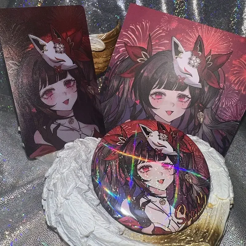 Honkai:Star Rail Aventurine Acheron Black Swan оригинальный 3 шт./комплект FanWorks квадратная карта +