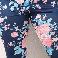 Brand New Women Plus Size Silm Fit High-Waist Skinny Casual Floral Pants Long Legging Pant Soft And Comfortable