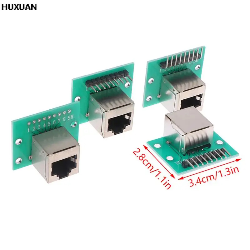 

1Pcs RJ45 Adapter Board To XH2.54 Modular Ethernet Connector Adapter Network Interface + Breakout Board + Pin Header
