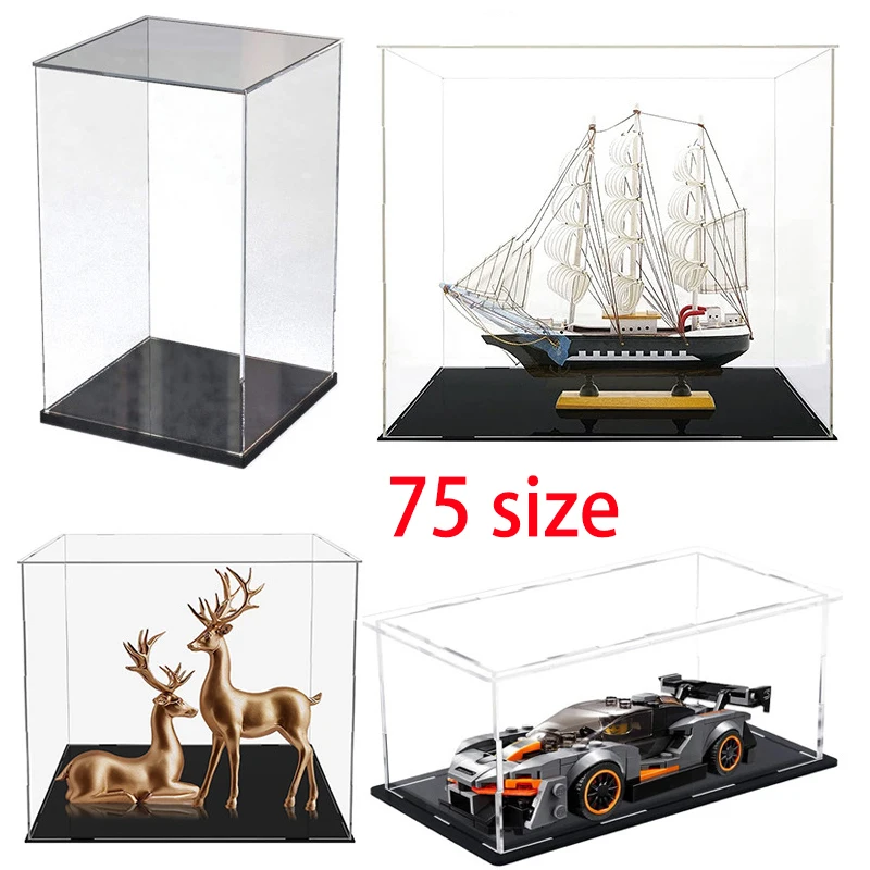

75 Size Display Case for Collectibles Assemble Clear Acrylic Box Protection Showcase for Display Action Figures Organizing Toys