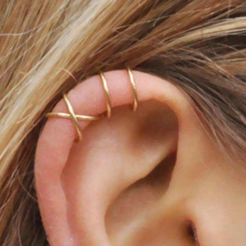 Модные U-образные серьги-клипсы для ушей креативные не пирсинг геометрические
