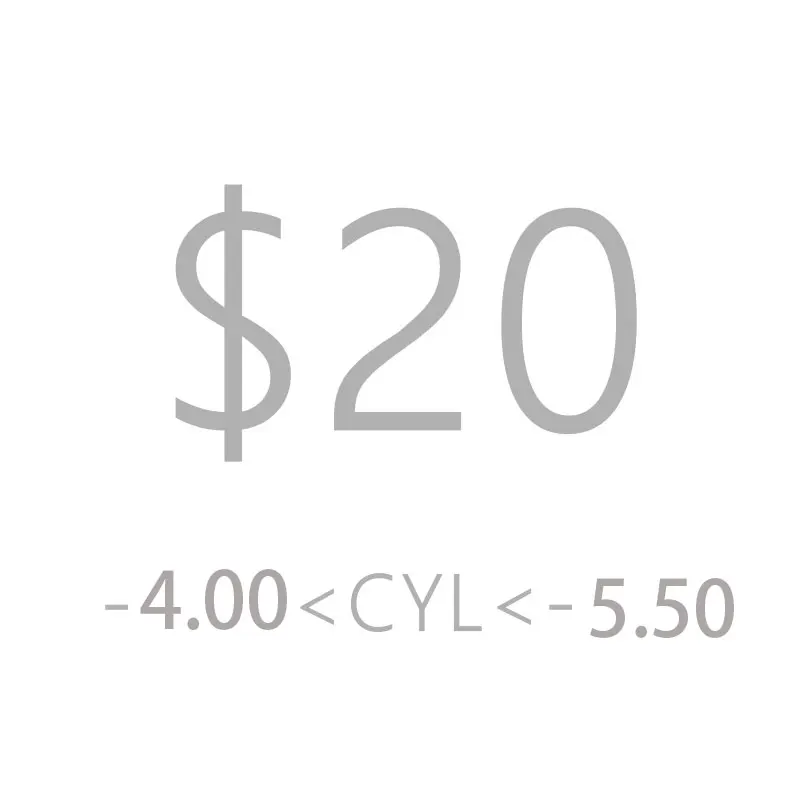 

Астигматизм CYL4.00-5,50, индивидуальные линзы по рецепту, дополнительная стоимость, используйте только нельзя заказывать отдельно