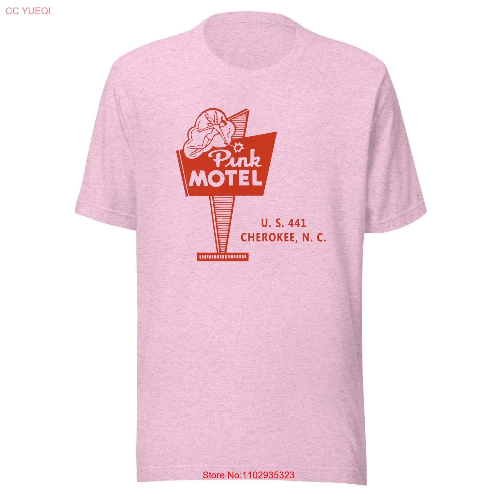 Розовая футболка Motel Fairy — Cherokee Montana Roadside в стиле ретро 50-х и 60-х годов