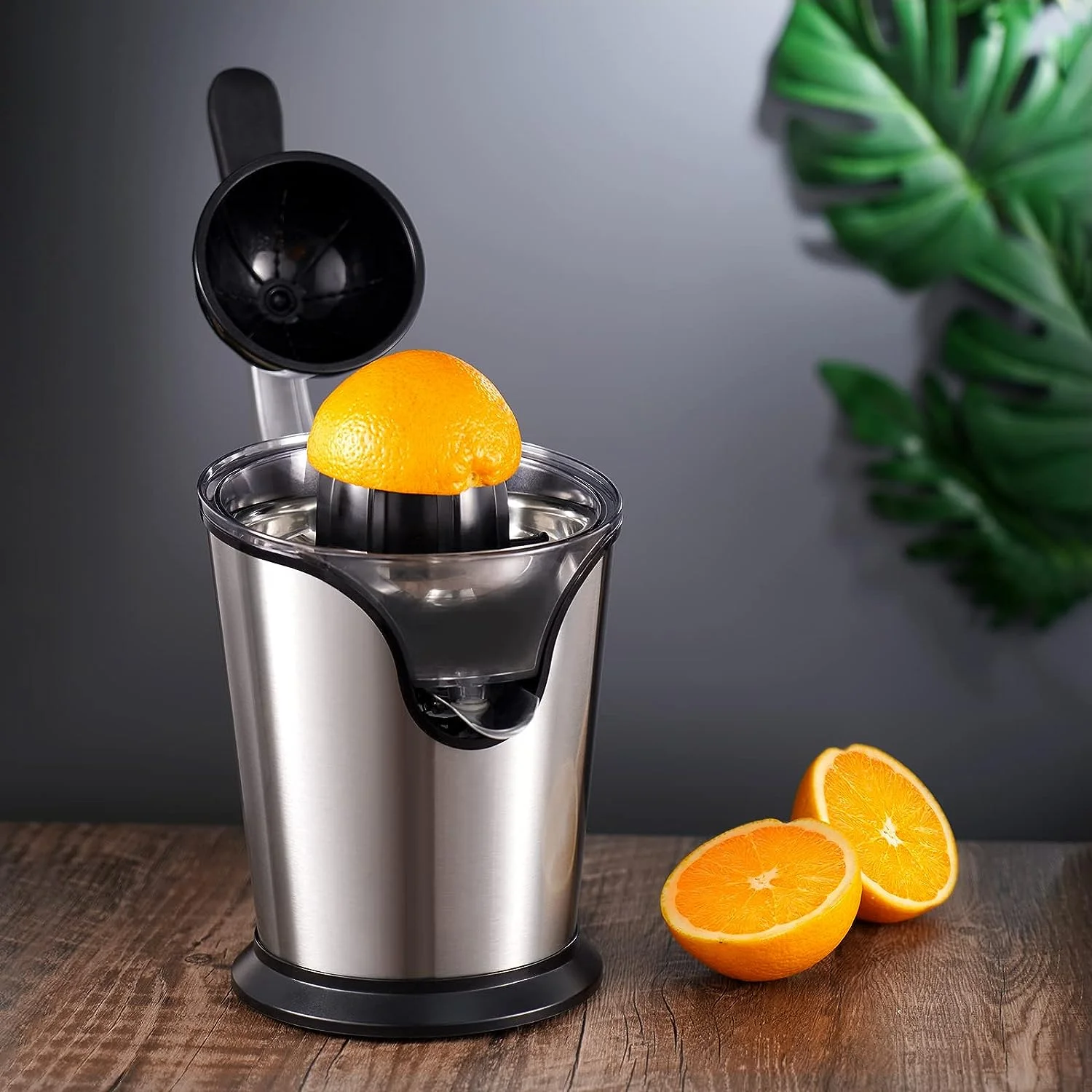 

Citrus Juicer, Orange Juicer Squeezer with 2 Cones for Easy Use, Large Capacity Juice Container for the Whole Family, Party, Co