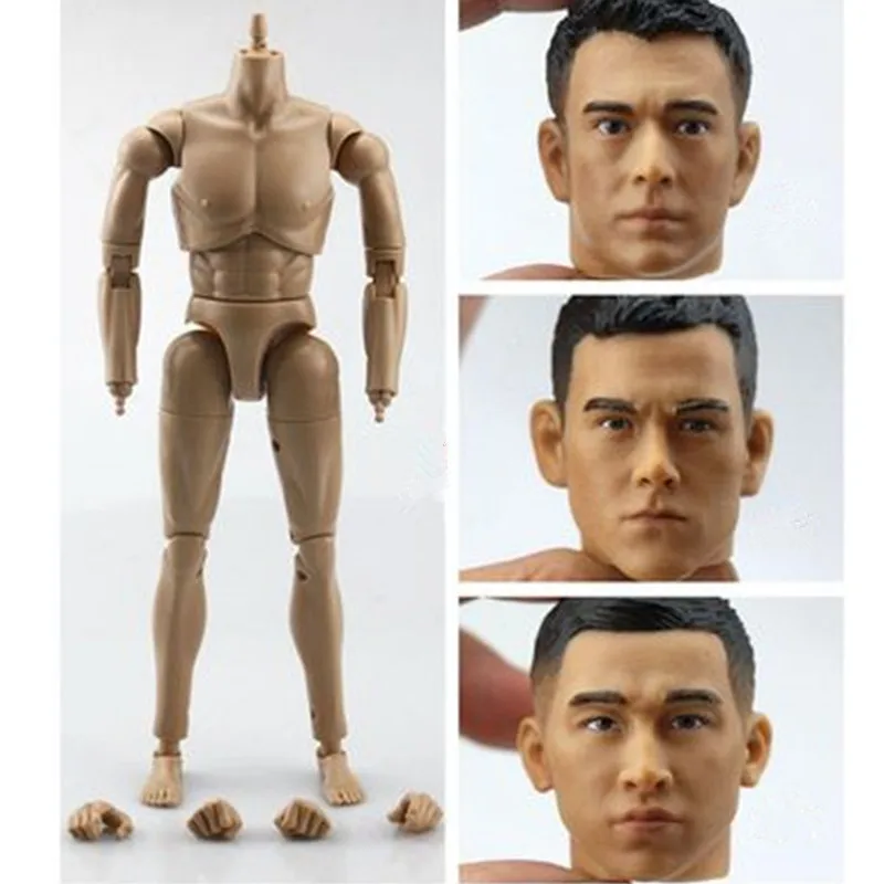 Модель в масштабе 1:6, матовое тело для 12-дюймовой азиатской экшн-фигурки, супергибкое мужское тело, коллекция с головой, игрушечная кукла