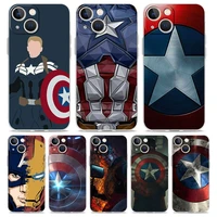 disney captain america shield phone case for iphone 13 11 12 pro max x xr xs 7 8 plus se 2022 transparent soft silicone cover