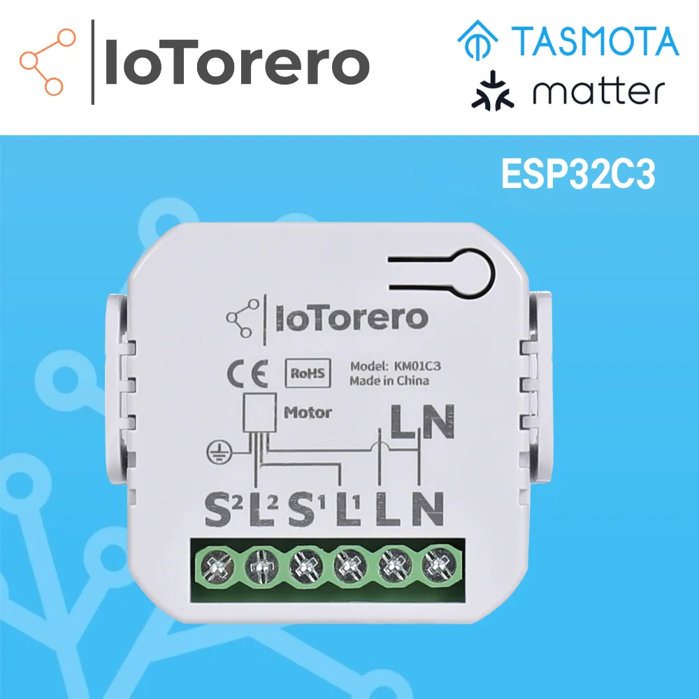 

Модуль штор IoTorero Tasmota Matter ESP32C3 10A